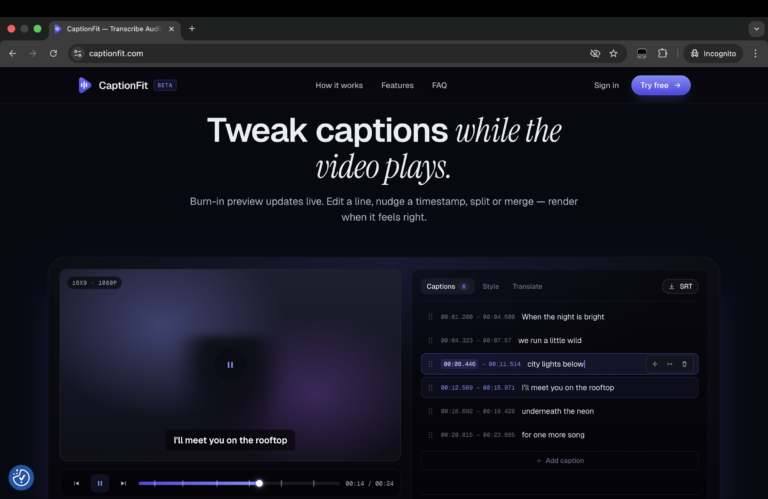CaptionFit